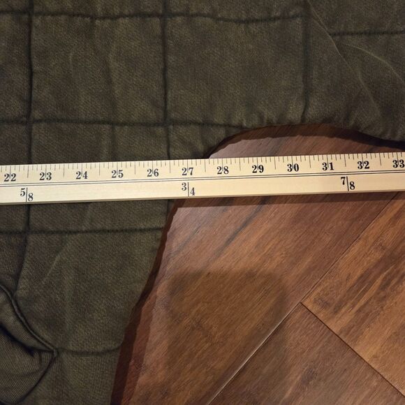 Free People Dolman Quilted Knit Jacket Oversized Zip Dusted Military XL Grunge - Picture 5 of 8